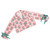 Cropped + Ruffled Short PJ Set with Velvet Ties - Pink Stripes + Doily Trees