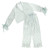 Cropped Ruffled Top + Ruffled Pant PJ Set with Velvet Ties - Ivory + Sage Green