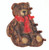 Bear Claw Clip - Brown Bear + Red Scarf