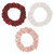 Small Velvet Scrunchies - Pink + Red - Set of 3