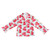 Long Sleeve Ruffled Top + Ruffled Short PJ Set with Velvet Tie - Blue Gingham + Red Roses