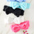 Plush Bow Spa Headband - Aqua