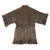 Ruffled Satin Robe - Mocha + White Hearts