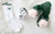 Plush Pom Pom Slippers - Green + Blush Pom Pom 