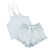 Cami + Velvet Ruffled Short - Blue