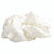 Large Diamond Ornament Satin Rhinestone Scrunchie - Ivory