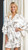 Ruffled Satin Robe - White + Flax Bows