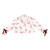 Cropped + Ruffled Pant PJ Set with Velvet Ties - Ivory + Candy Canes