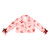 Cropped + Ruffled Short PJ Set With Velvet Ties - Blush + Striped Bows