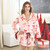 Cropped + Ruffled Short PJ Set With Velvet Ties - Blush + Striped Bows