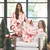 Full-Length Ruffle PJ Set With Velvet Tie - Blush + Striped Bows