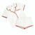 Short Bamboo PJ Set - White + Burgundy Whip Stitch
