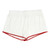 Bamboo Short Sleeve Top + Square Short PJ Set with Whip Stitch - White + Burgundy