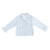 Full-Length Ruffle PJ Set With Velvet Tie - White + Spa Blue Cabana Stripe