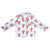 Long Sleeve Top + Square Short PJ Set with Velvet Tie - Blue Stripes + Lobsters