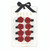 Mini Clips - Red Roses - Set of 8
