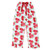 Full-Length Ruffled PJ Set with Velvet Tie - Blue Gingham + Red Roses