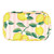 Quilted Cosmetic Bag - Pink Stripes + Lemons