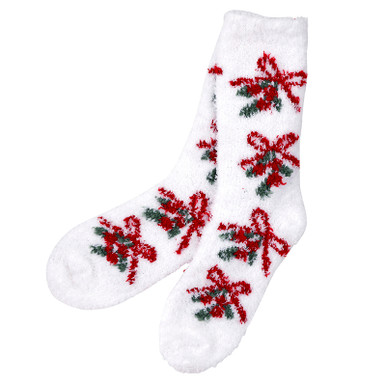 Cozy Socks in Ornament - White + Mistletoe - [Consumer]Bella Sleep