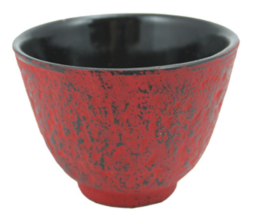 Red Cast Iron Teacup