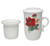 High Quality Ceramic Prosperity Peony Flower Filtering Tea Mug