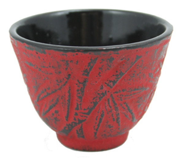 Red Bamboo Cast Iron Teacup