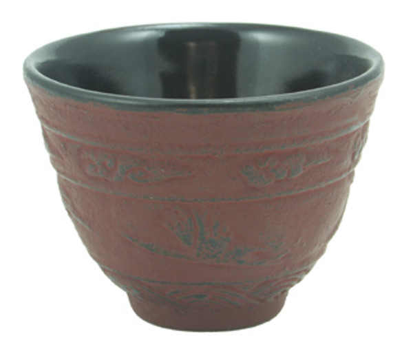 Red Crane Iron Cast Teacup