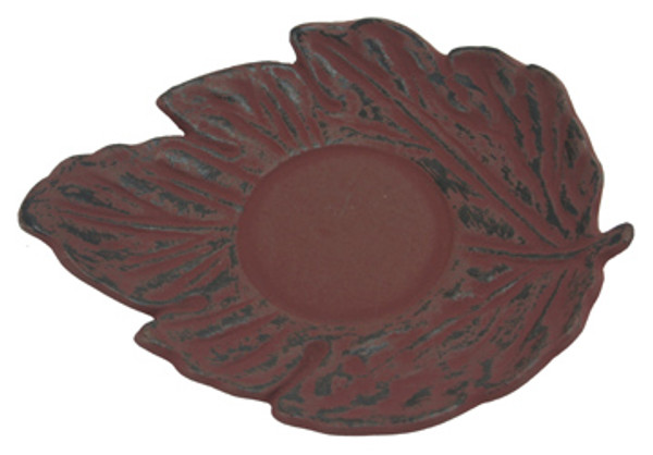 Red Maple Leaf Cast Iron Saucer
