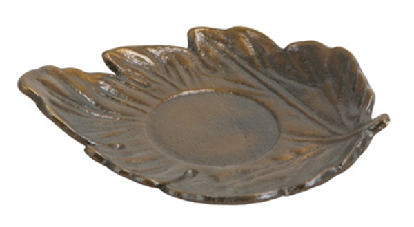 Bronze Maple Leaf Cast Iron Saucer