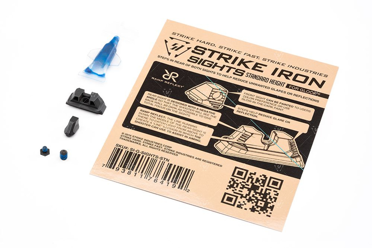 Strike Industries Strike Iron Sights for Glock  - Standard Height