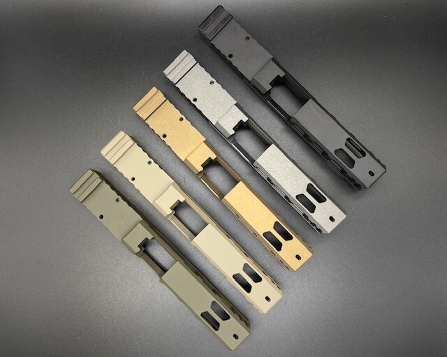 MDX Arms G19 LF19 Stripped Slide Top Side Grouped