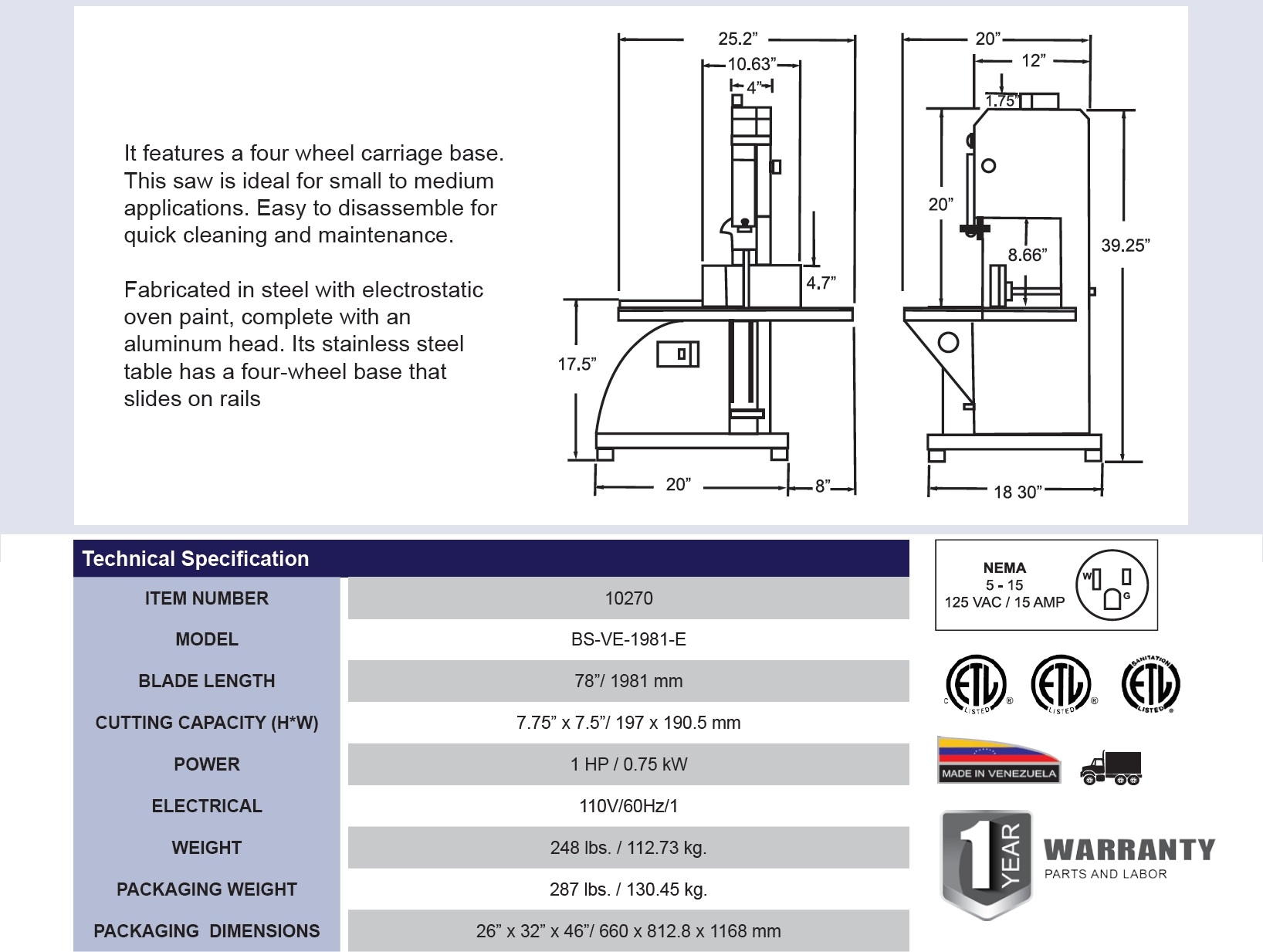 Omcan 10270