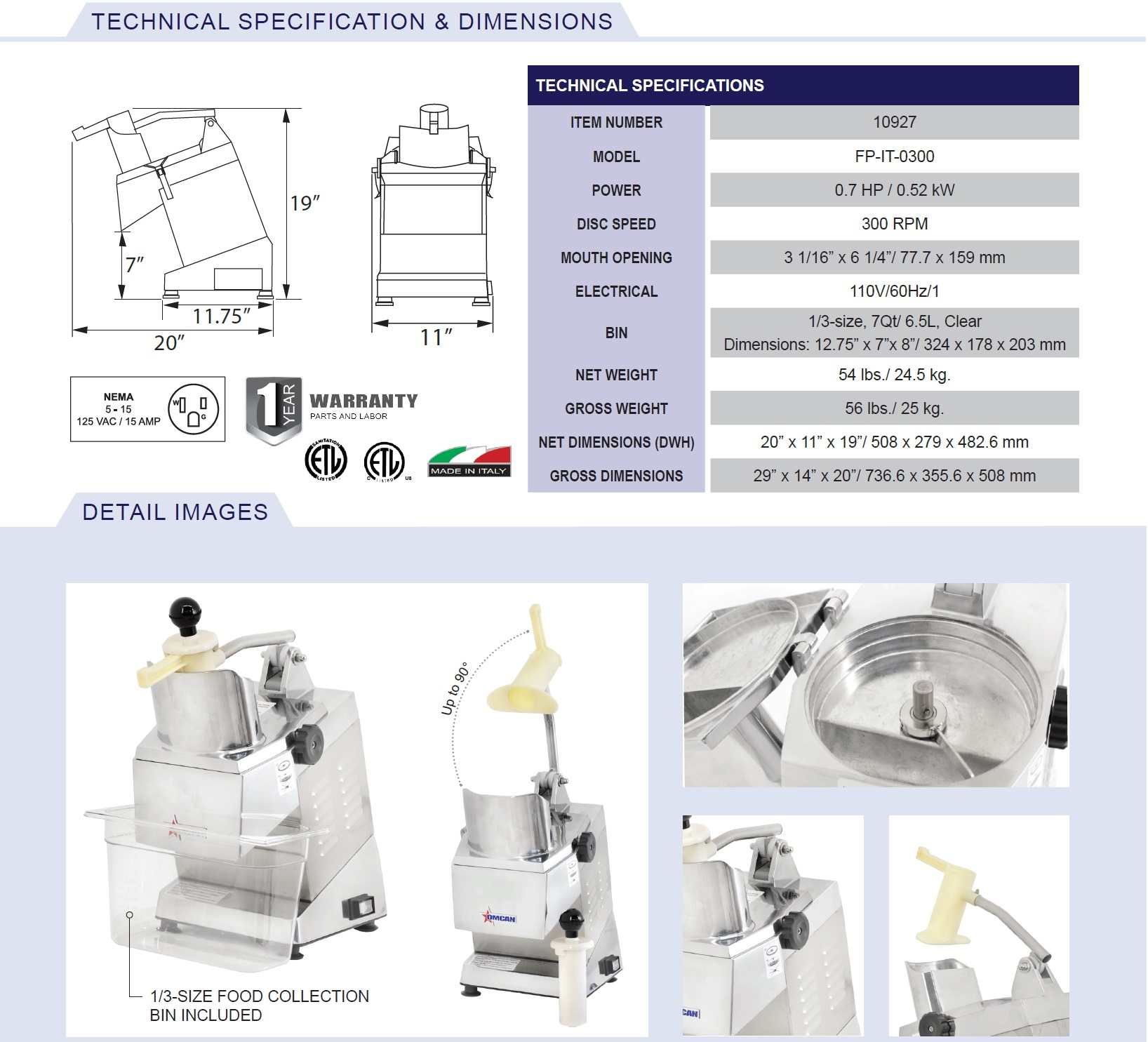 Omcan 10927