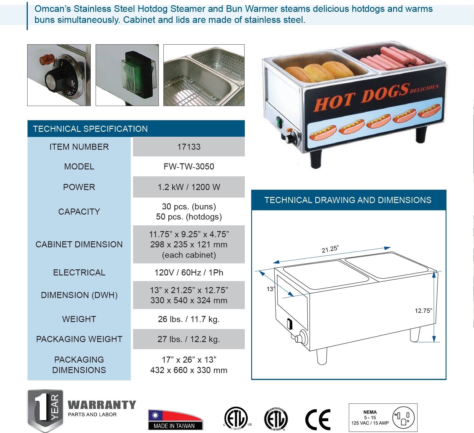 Omcan 17133 Omcan 17133
