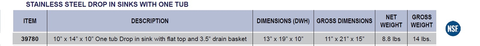 Omcan 39780 Omcan 39780