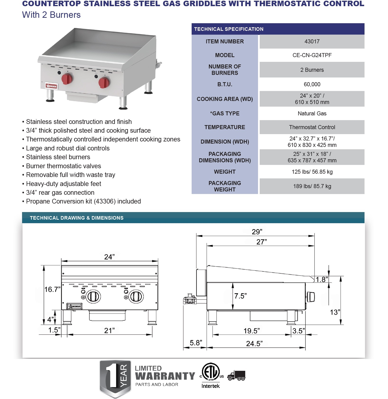 Omcan 43017