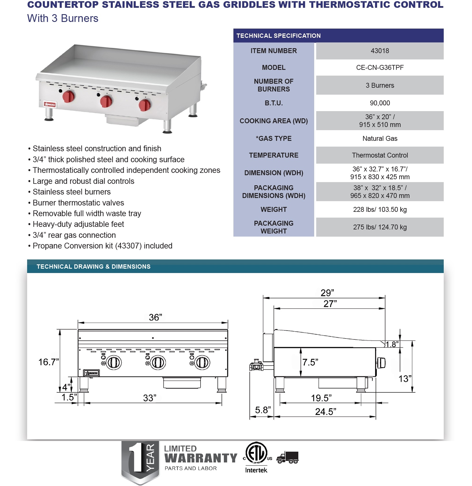 Omcan 43018