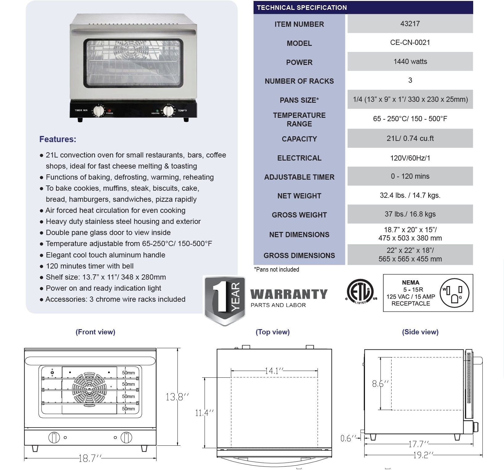 Omcan 43217