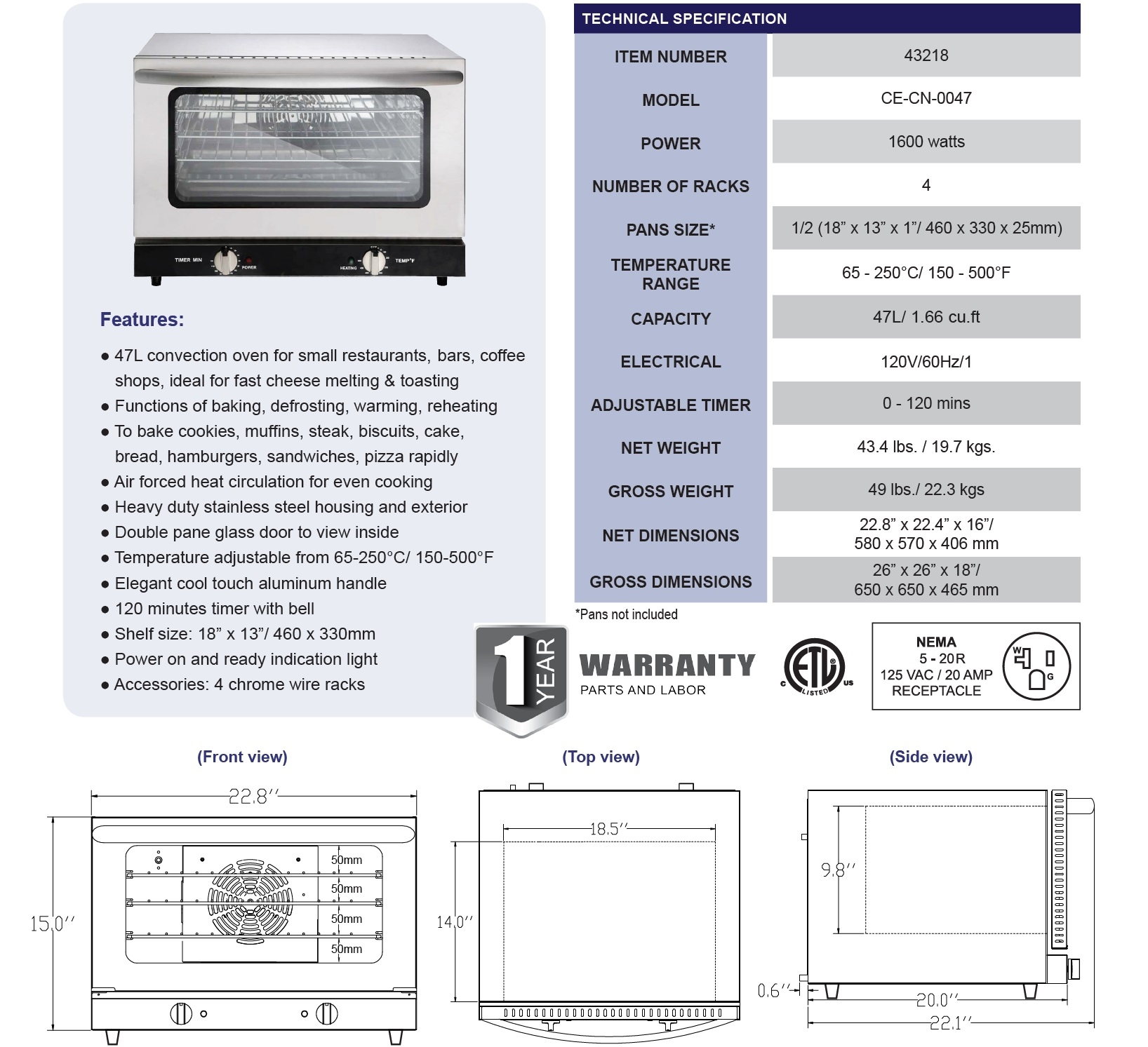 Omcan 43218