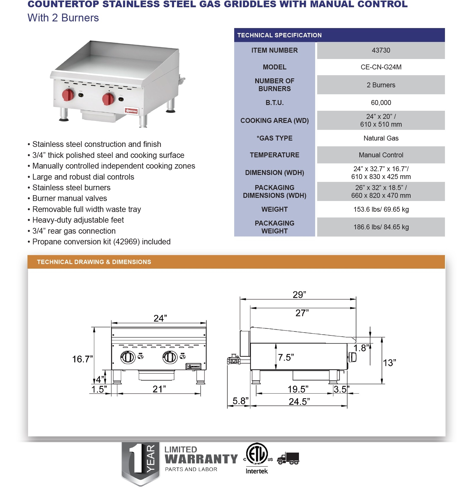 Omcan 43730