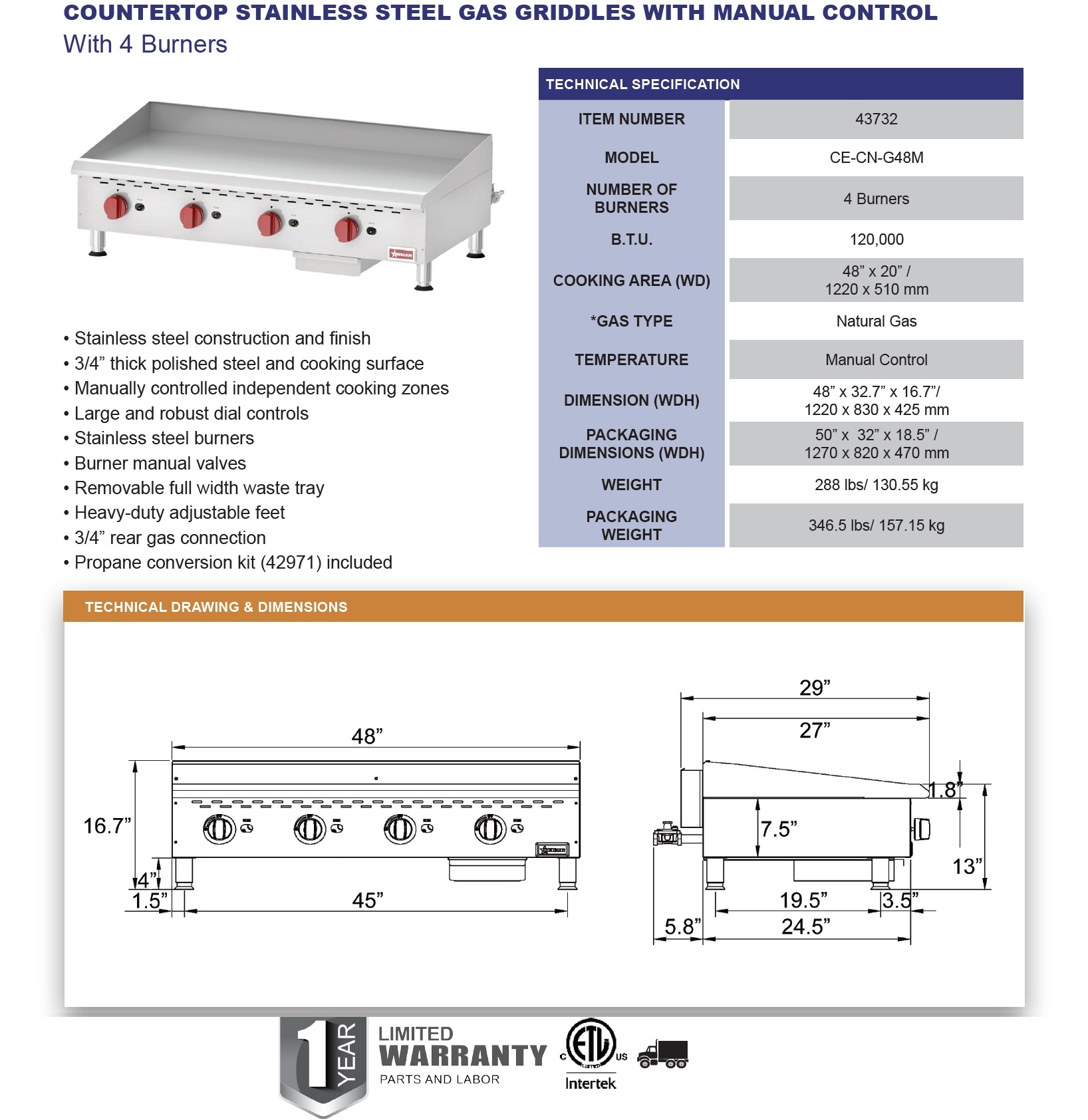 Omcan 43732