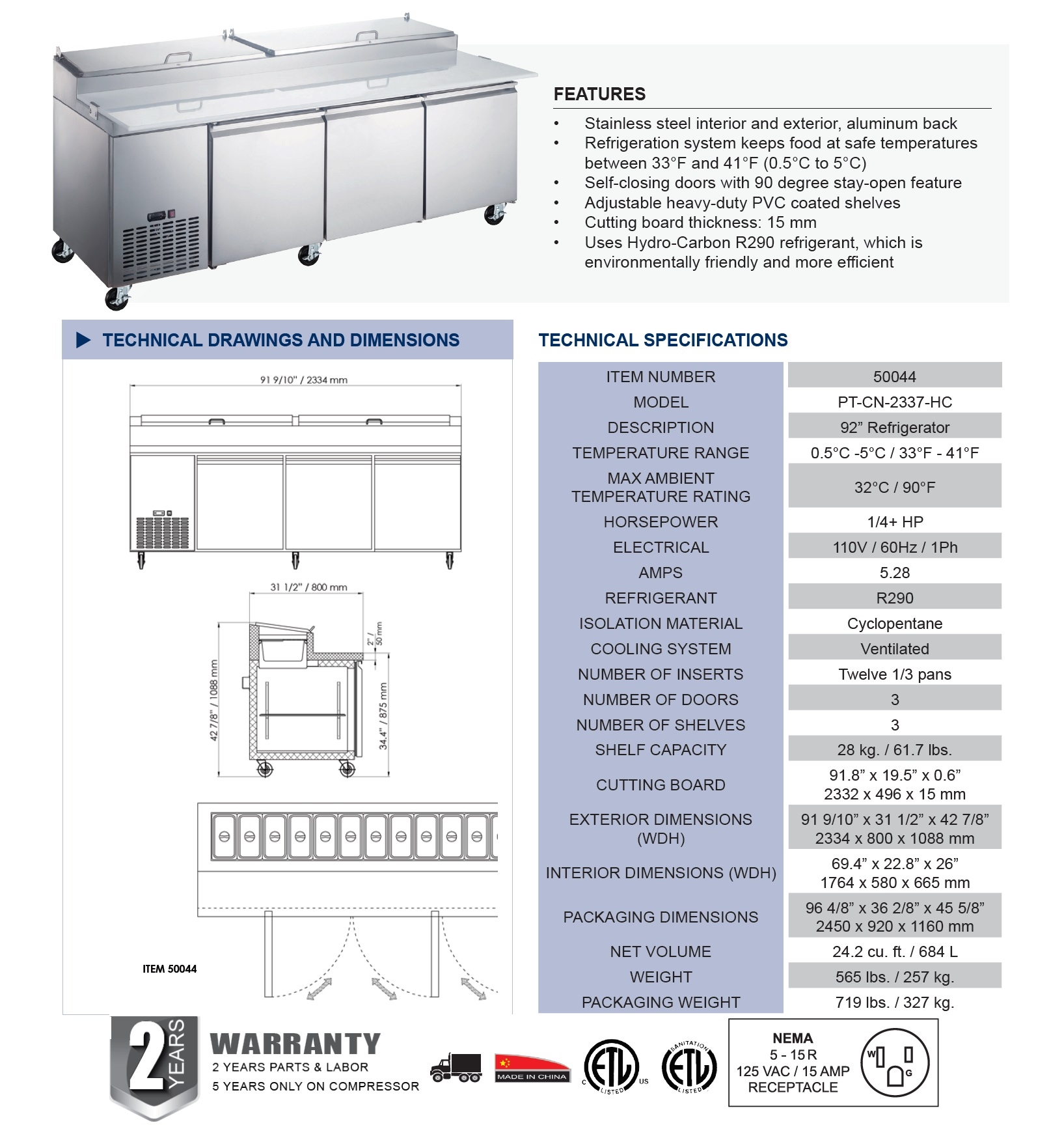 Omcan 50044