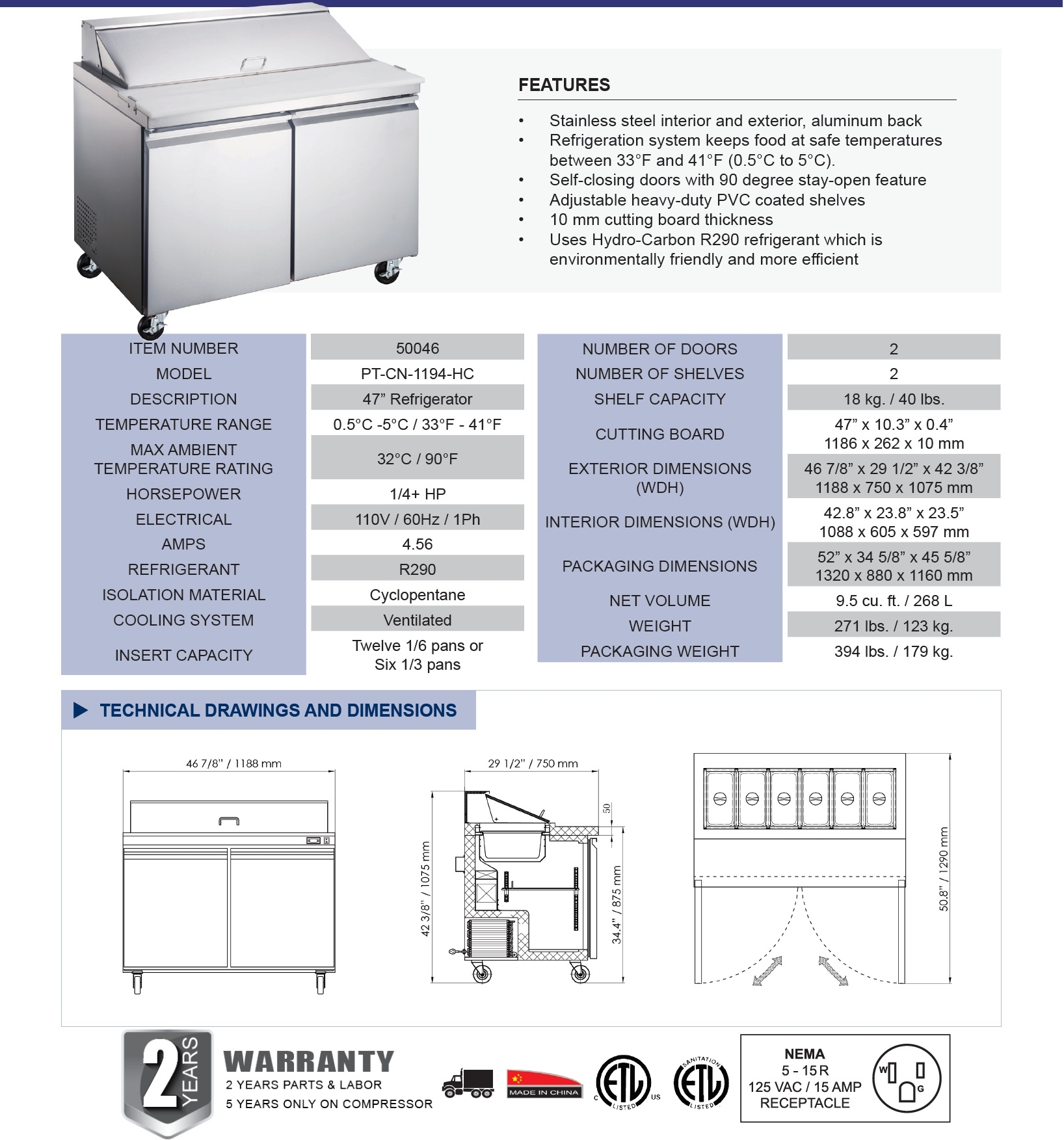 Omcan 50046