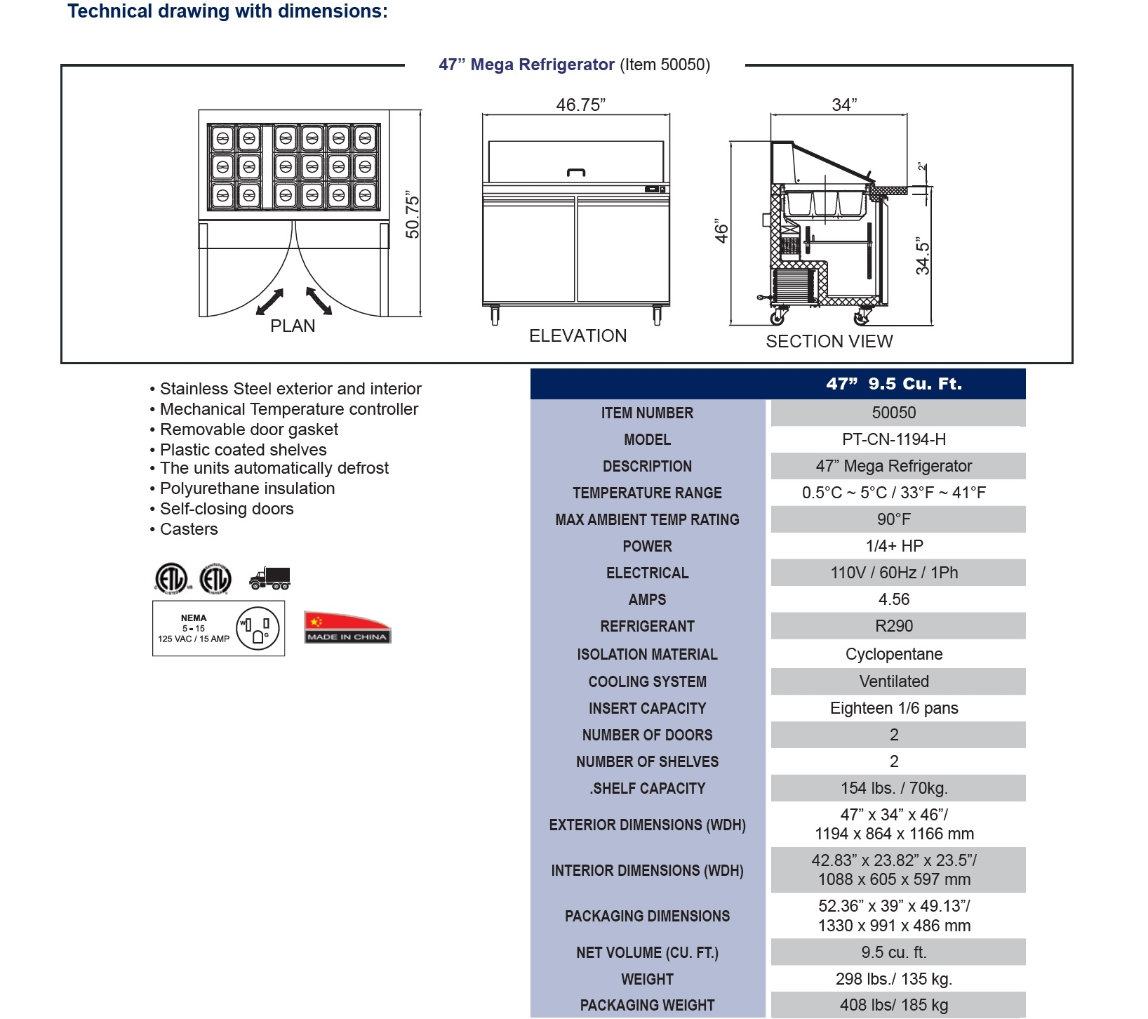 Omcan 50050