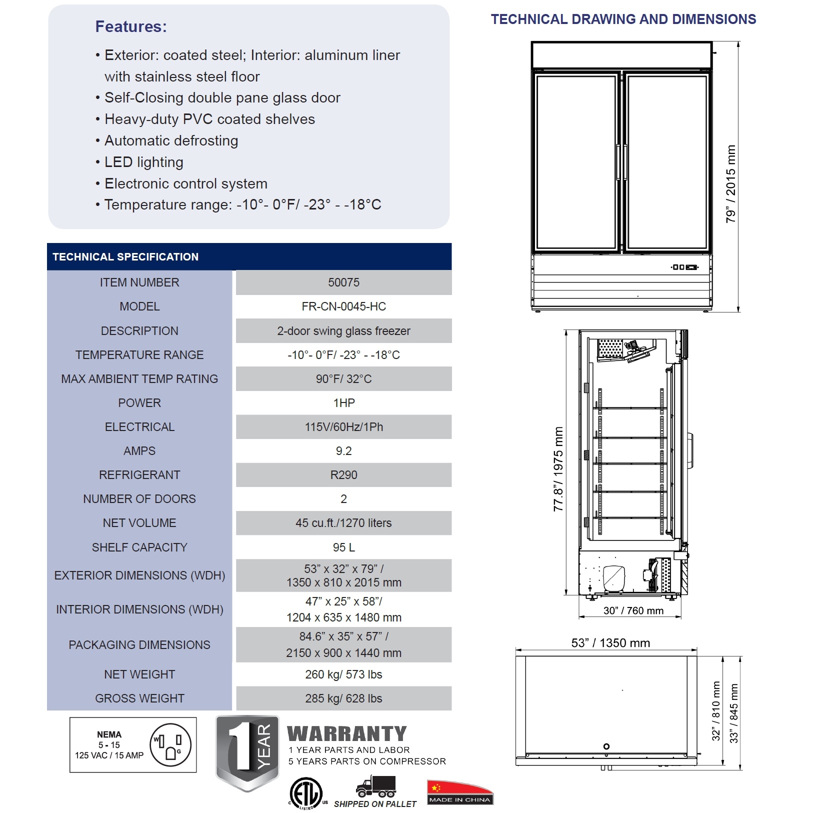 Omcan 50075