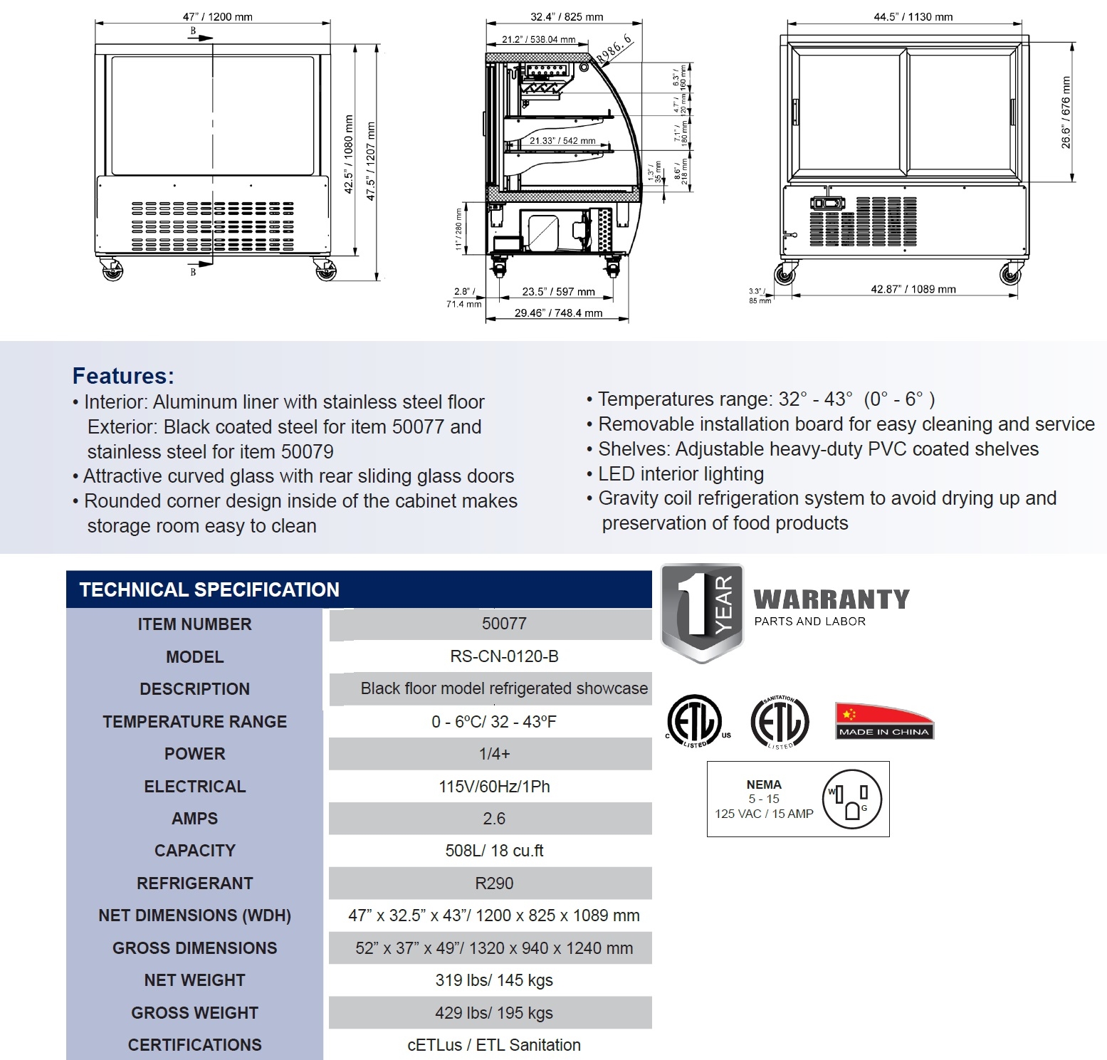 Omcan 50077