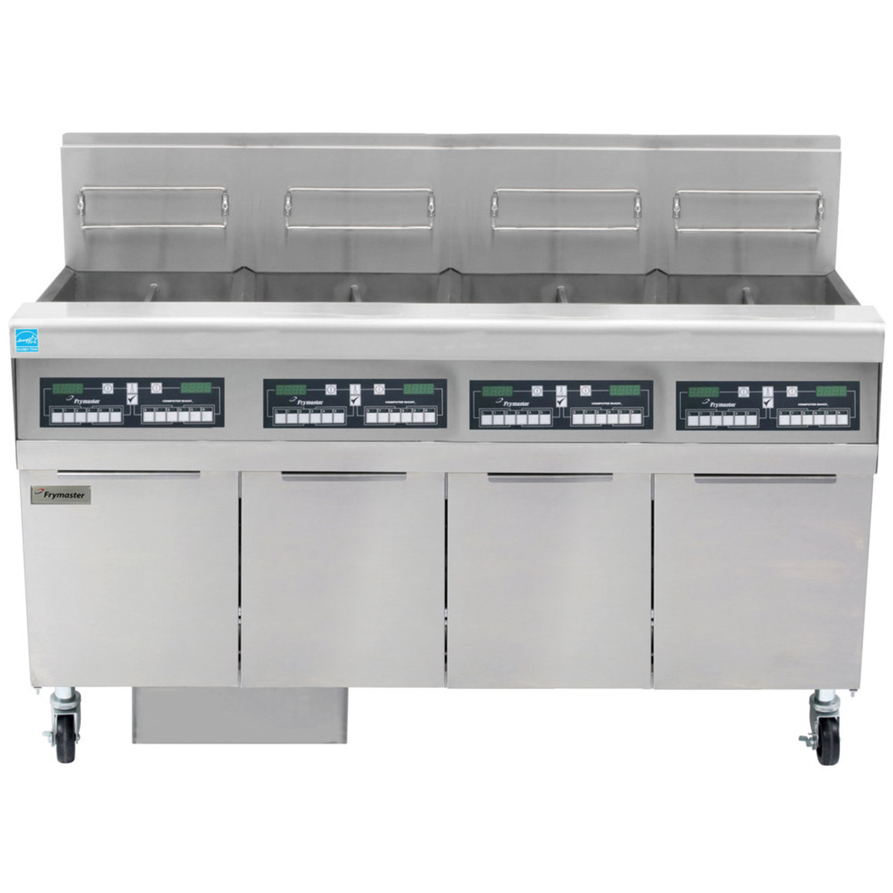 Frymaster - Gas 200 lb. 4 Unit High-Efficiency Gas Floor Fryer System with CM3.5 Controls - 320,000 BTU