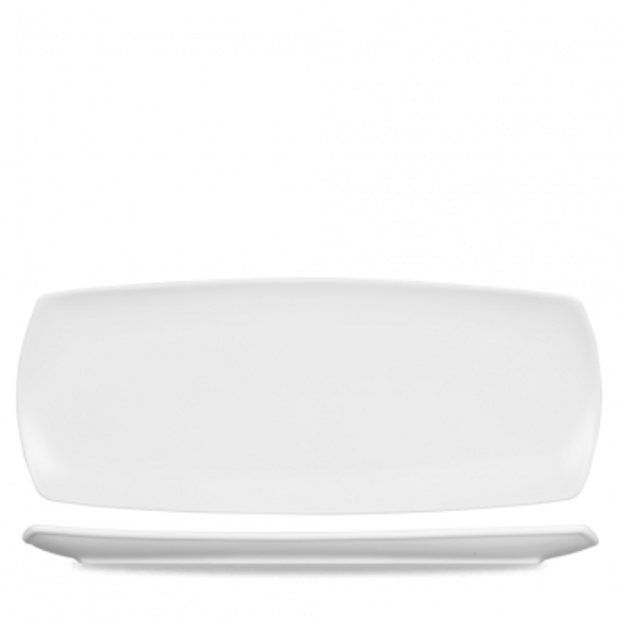 Churchill - Art De Cuisine 14" x 5.75" White Rectangular Plate - 6/Case