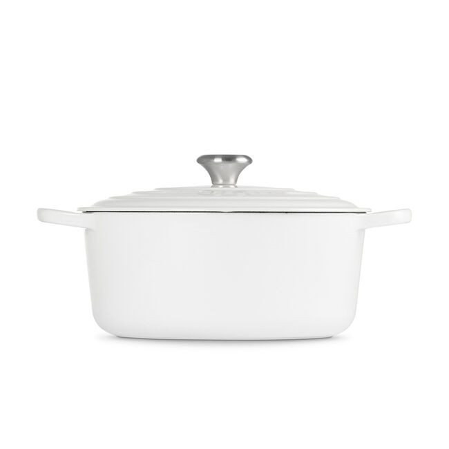Le Creuset - 6.7 L (7.25 QT) White French Round Dutch Oven
