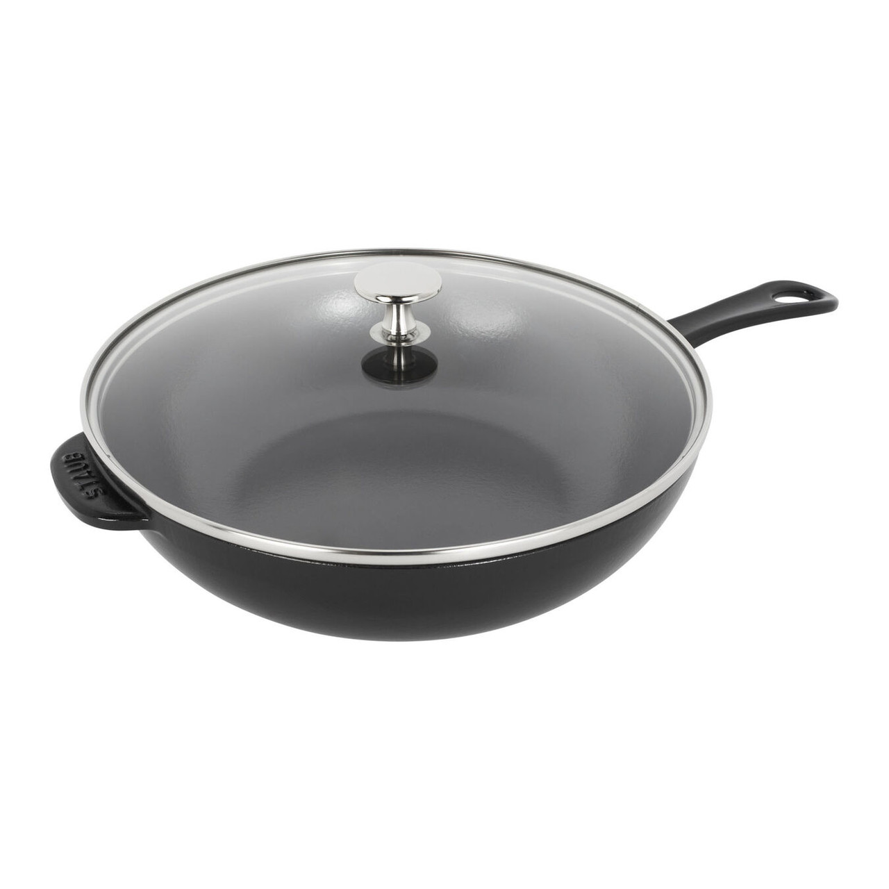 Staub Black 10" Daily Pan With Glass Lid